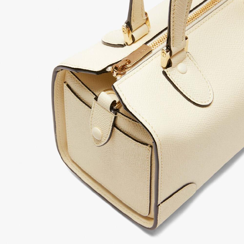 Valextra Borsa bauletto compatta in Pelle Bianca | Valextra Babila Fino al 50% di sconto