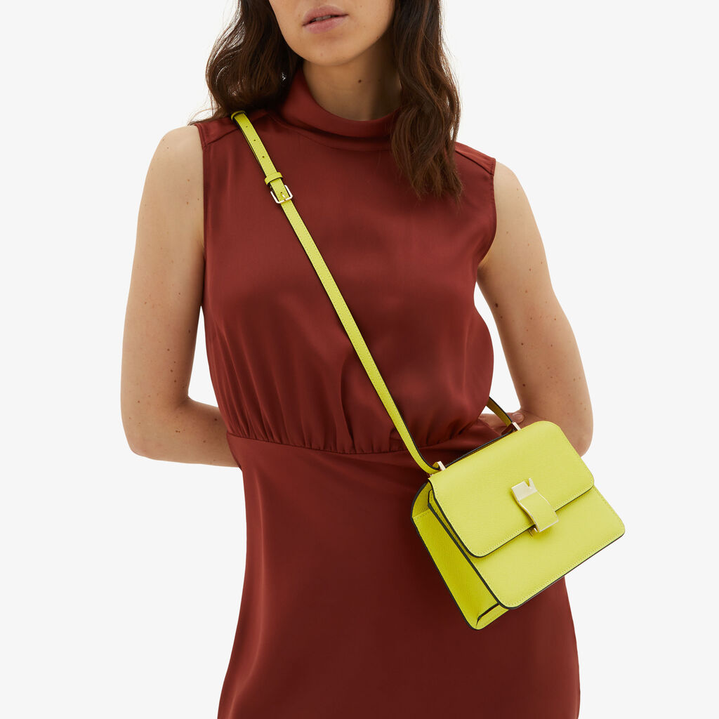 Valextra Borsa a tracolla da Donna in Pelle Gialla di Lusso | Valextra Only for today