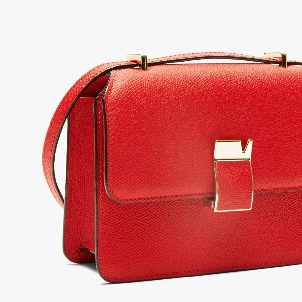 Valextra Borsa a tracolla in Pelle Rossa tracolla regolabile | Valextra Offerta speciale della fabbrica