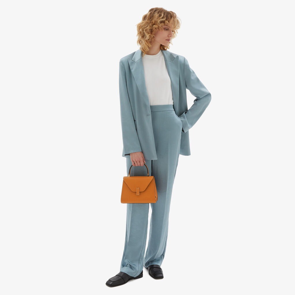 Valextra Valextra Iside: Borsa a mano Mini in Pelle Marrone Fino al 55% di sconto