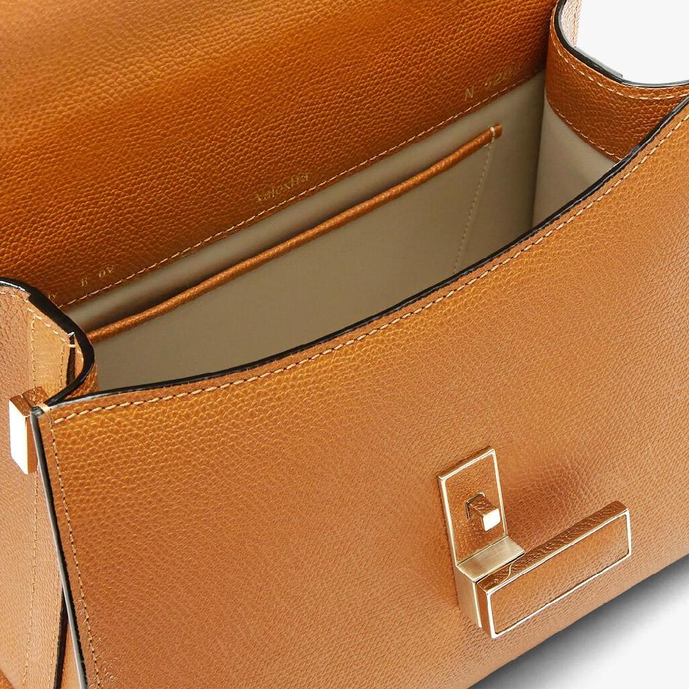 Valextra Valextra Iside: Borsa a mano Mini in Pelle Marrone Fino al 55% di sconto