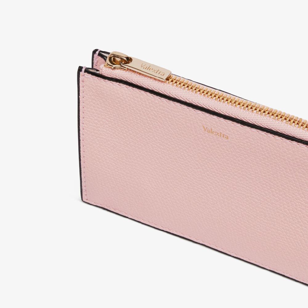 Valextra Portamonete compatto da Donna in Pelle Rosa | Valextra Officina