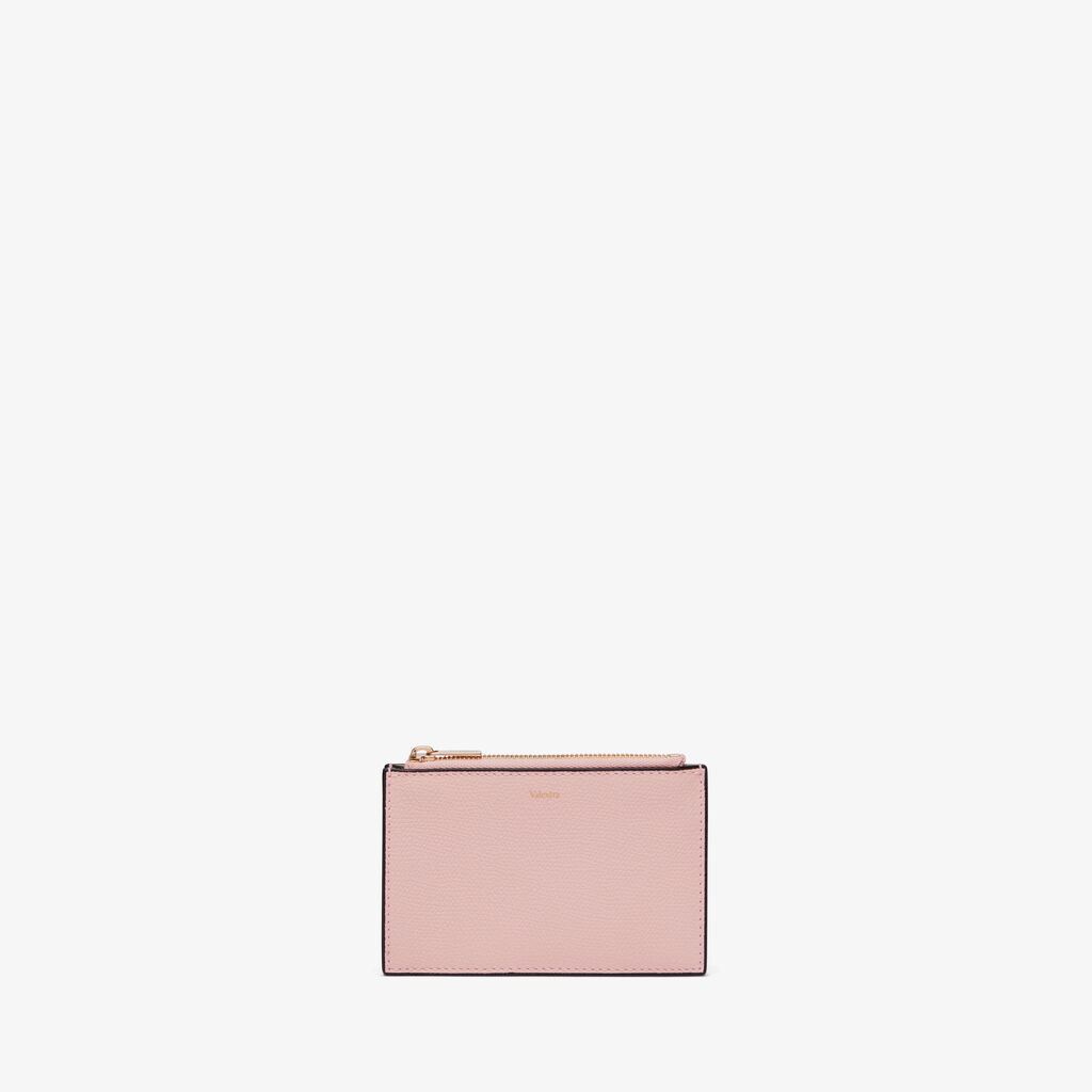 Valextra Portamonete compatto da Donna in Pelle Rosa | Valextra Officina