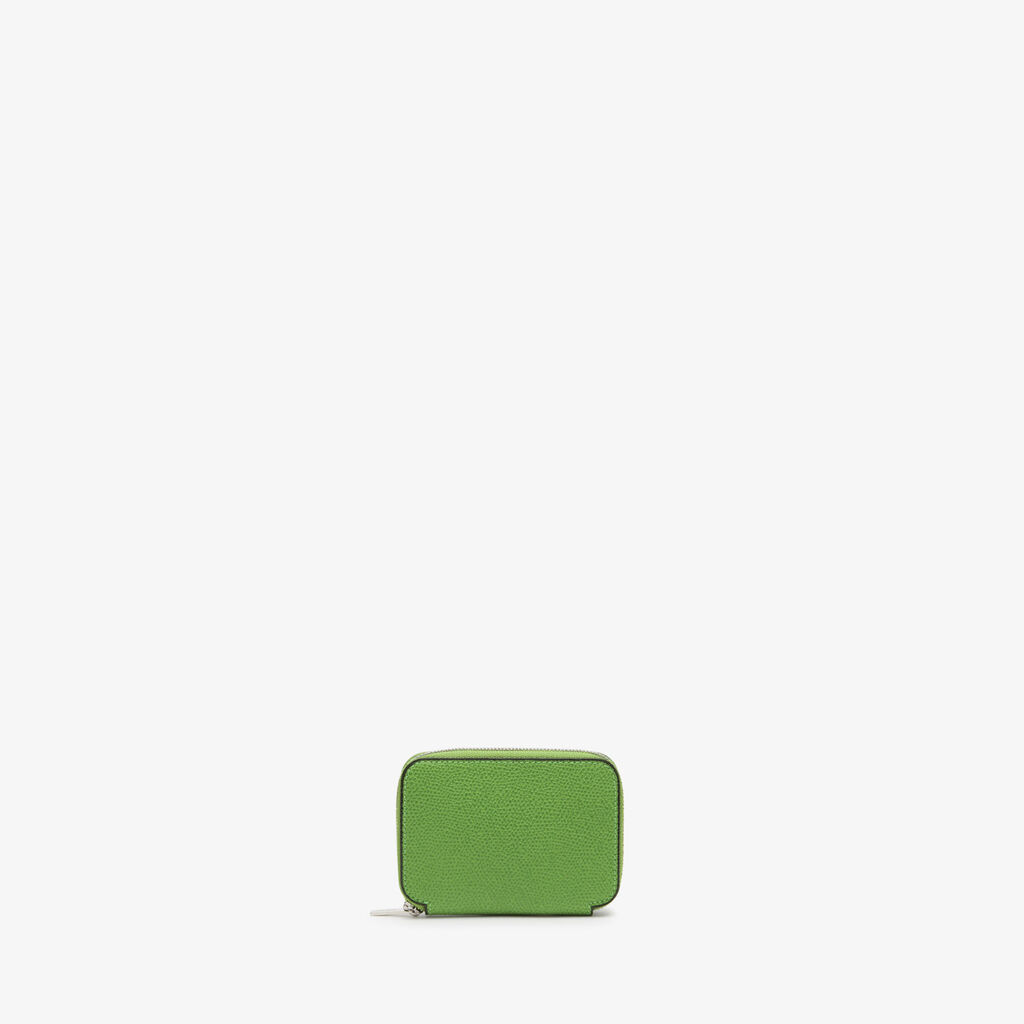 Valextra Portacarte da Donna in Pelle Verde | Valextra Zip Around Black Friday Prezzi