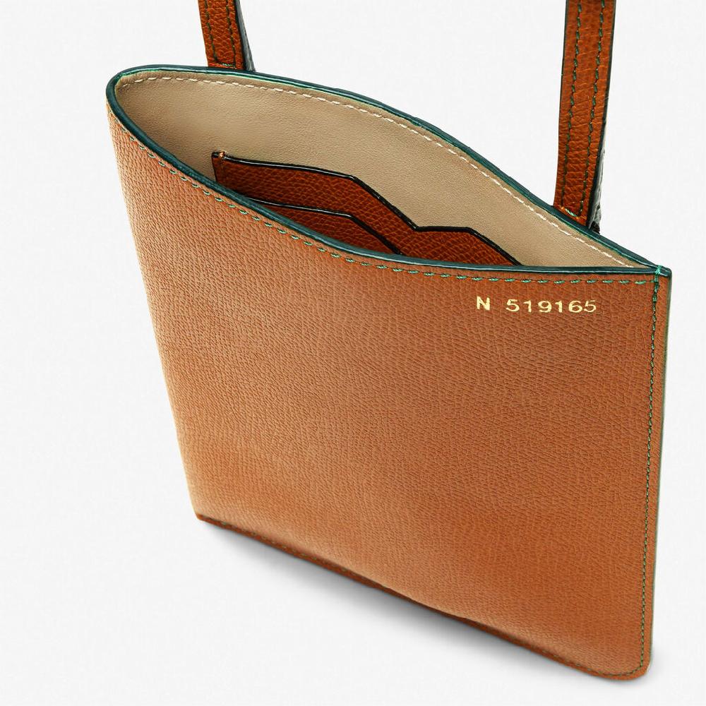Valextra Portadocumenti a tracolla in Pelle Marrone | Valextra Soft 50% di sconto per tempo limitato