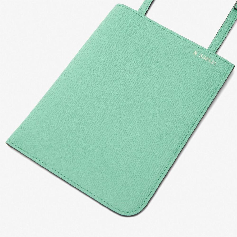 Valextra Portadocumenti a tracolla in Pelle Verde menta | Valextra Soft Sconti questo mese