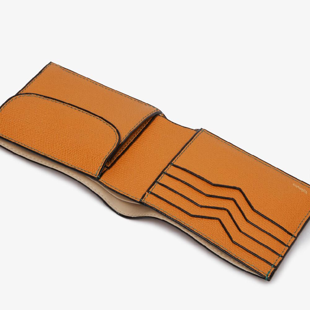 Valextra Portafoglio porta carte e monete in Pelle Marrone | Valextra In Linea