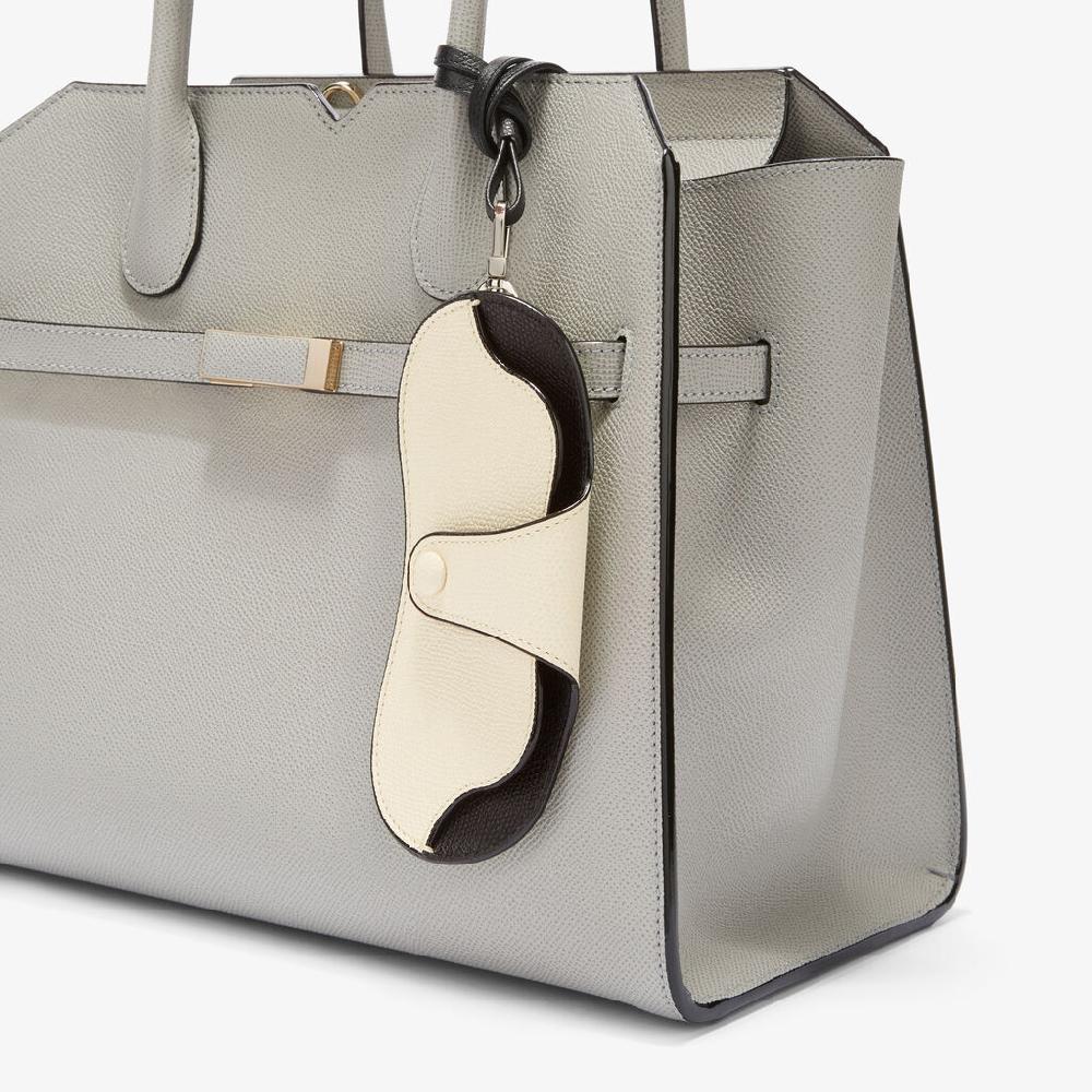 Valextra Custodia occhiali di Lusso in Pelle Bianca e Nera | Valextra Promozione