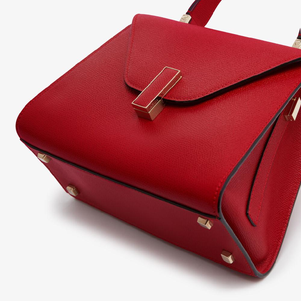Valextra Valextra Iside: Borsa a mano Mini in Pelle Rossa Pezzi Unici