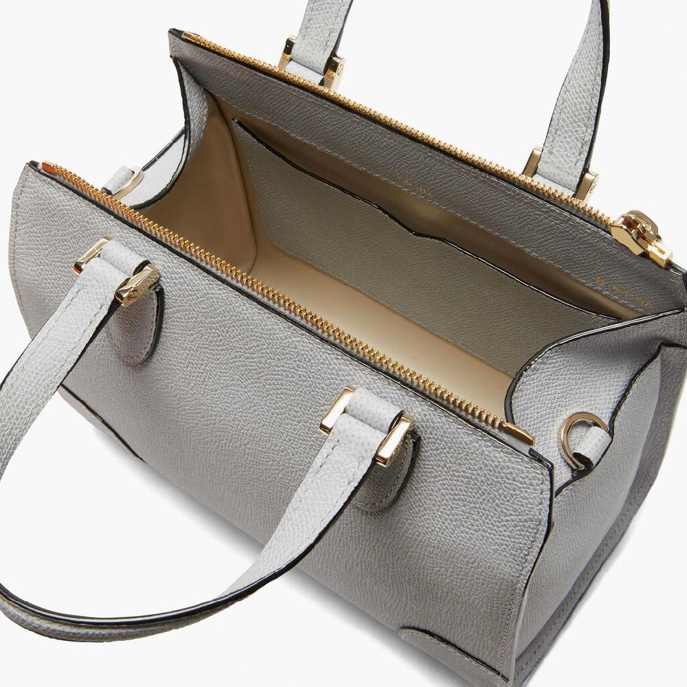 Valextra Borsa a mano in Pelle Grigia con tracolla | Valextra Babila Soddisfazione Garantita