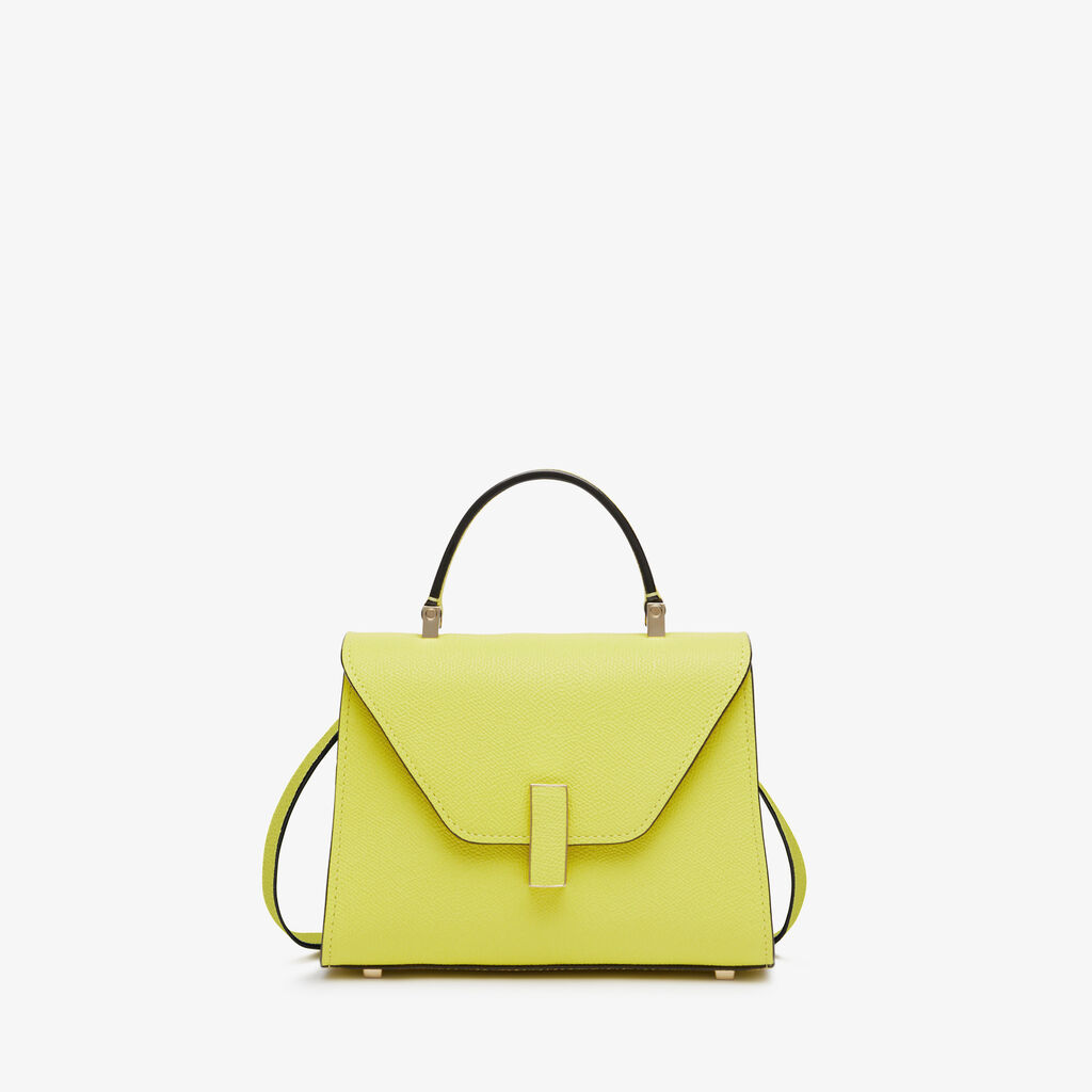 Valextra Borsa a tracolla da Donna in Pelle di Lusso Gialla | Valextra Iside