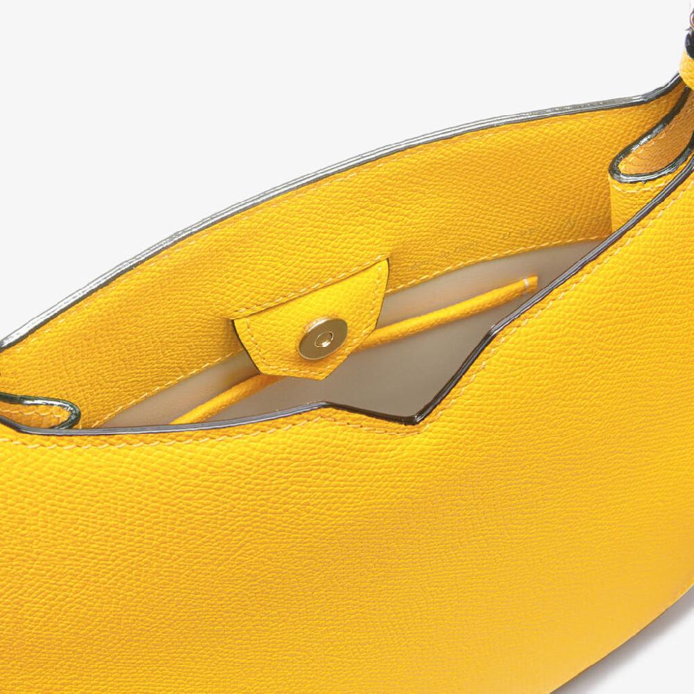 Valextra Borsa weekend Mini da Donna in Pelle Gialla | Valextra Hobo Negozi Online