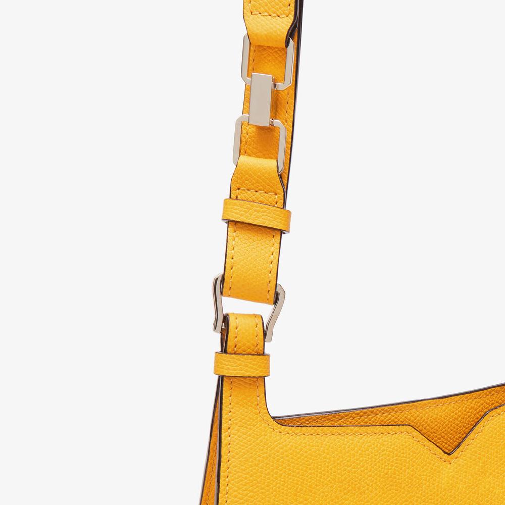 Valextra Borsa weekend Mini da Donna in Pelle Gialla | Valextra Hobo Negozi Online