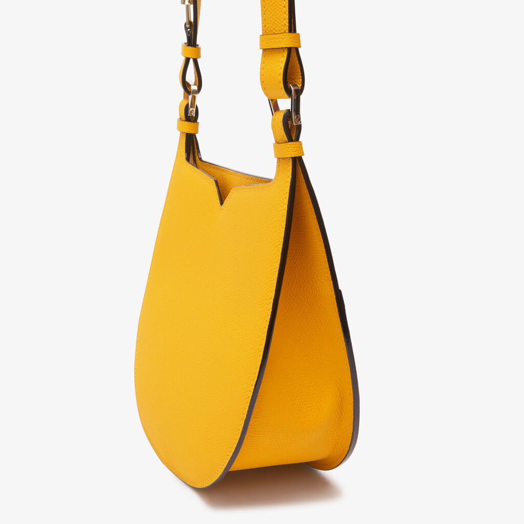 Valextra Borsa weekend Mini da Donna in Pelle Gialla | Valextra Hobo Negozi Online