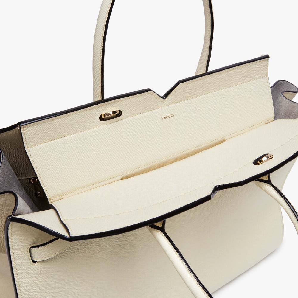Valextra Borsa a due manici da Donna di Lusso rigida Bianca | Valextra Promozione Limitata
