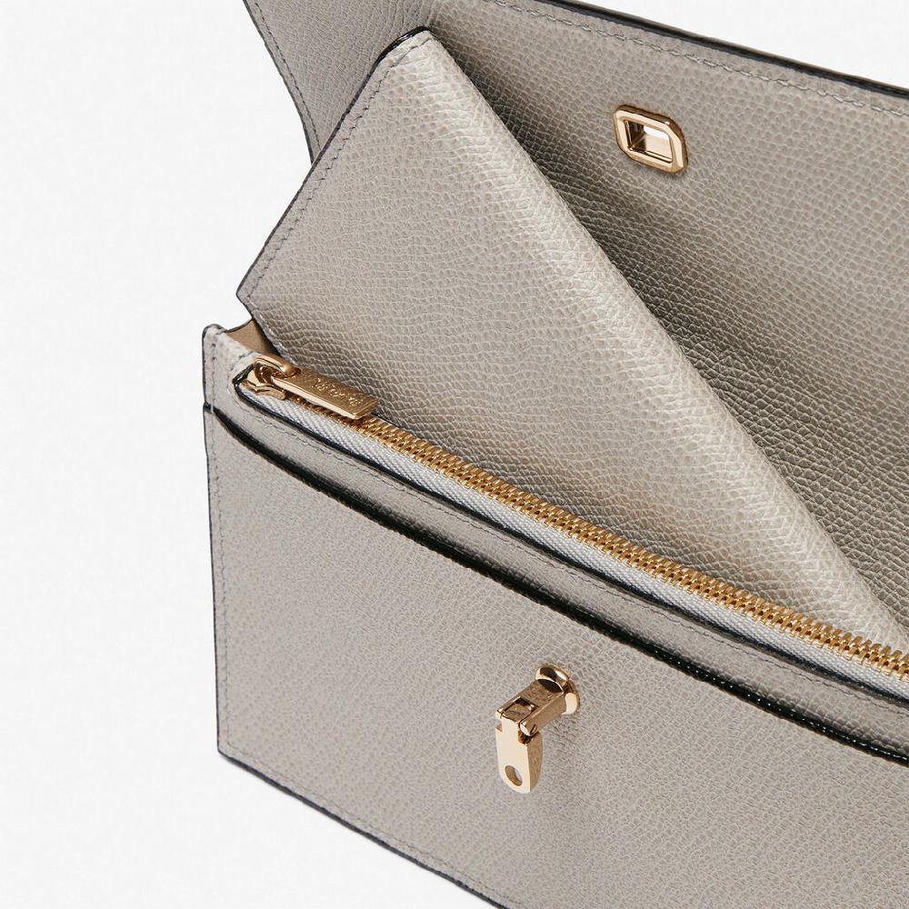 Valextra Portafoglio grande in Pelle Grigio chiaro | Valextra Brera Fino Al -60%