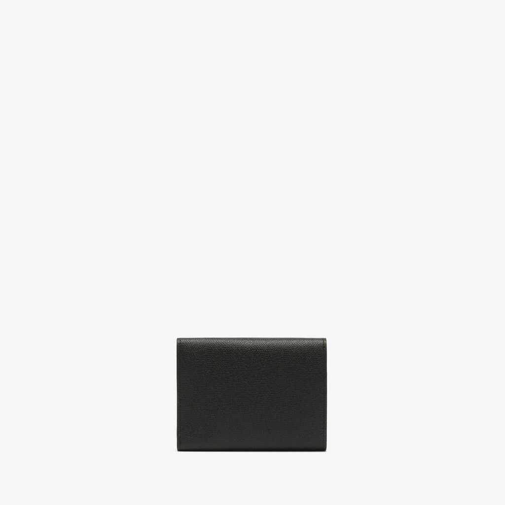 Valextra Portafoglio piccolo trifold in Pelle Nera | Valextra Iside Convenienza