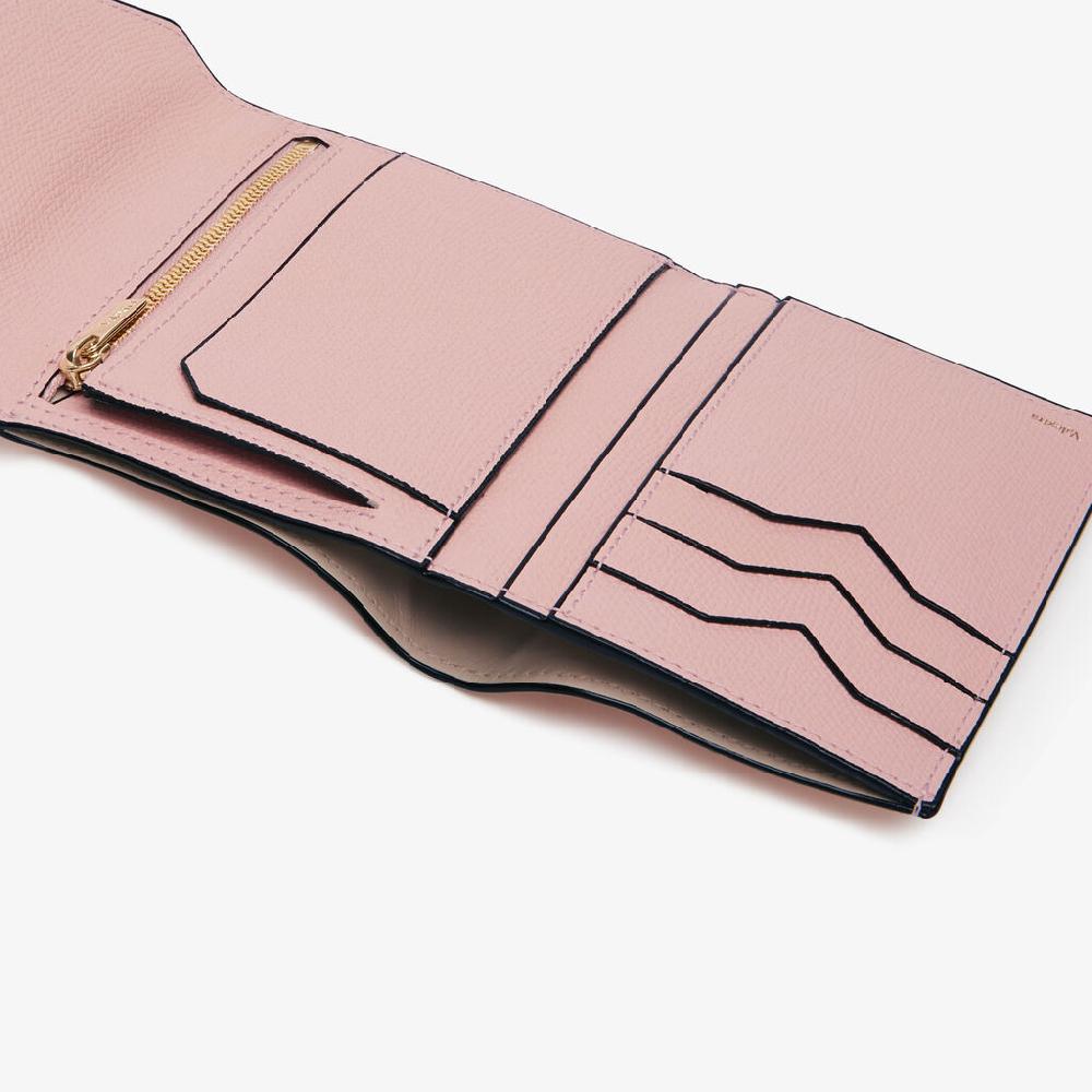 Valextra Portafoglio piccolo in Pelle Rosa | Valextra Iside Presa