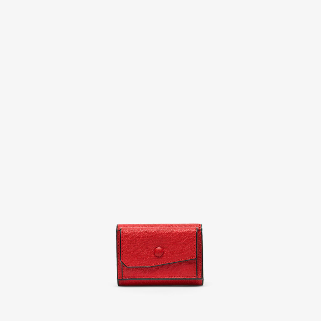 Valextra Portafoglio Bifold compatto in Pelle Rossa | Valextra Offerta