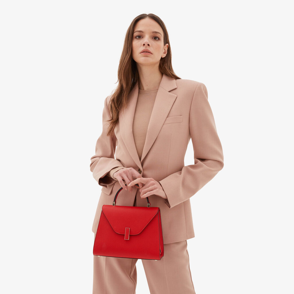 Valextra Borsa a mano Media da Donna in Pelle Rossa | Valextra Iside Economico