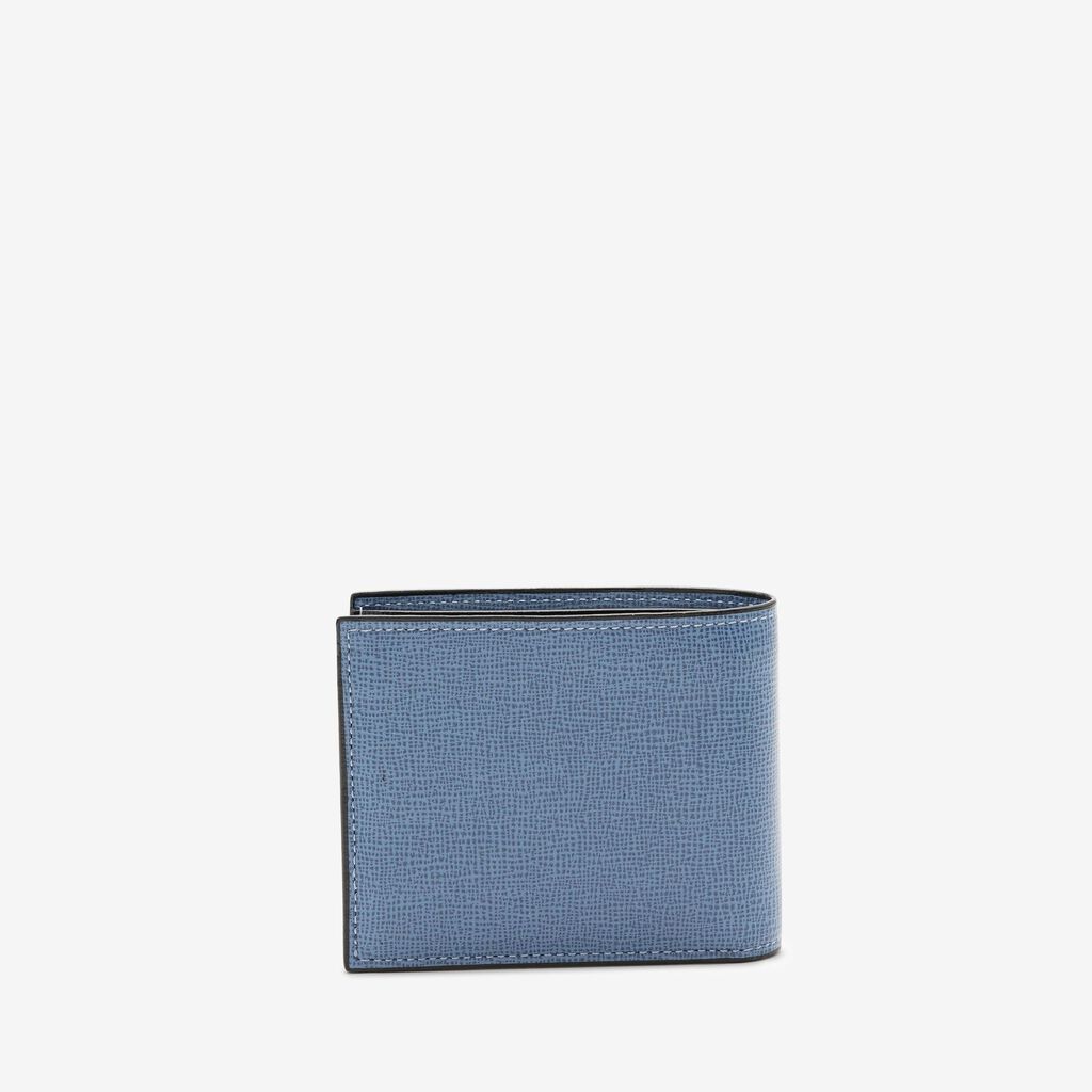 Valextra Portafoglio bifold piccolo in Pelle Blu Cobalto | Valextra Negozio