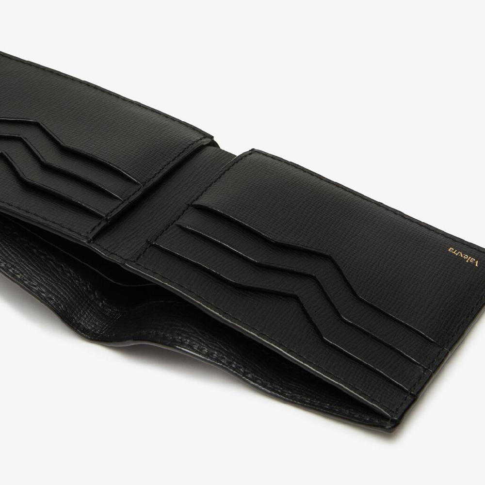 Valextra Portafoglio bifold piccolo in Pelle Nera | Valextra Nuova