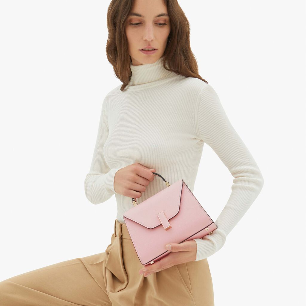 Valextra Borsetta piccola Micro in Pelle Rosa | Valextra Iside Moda