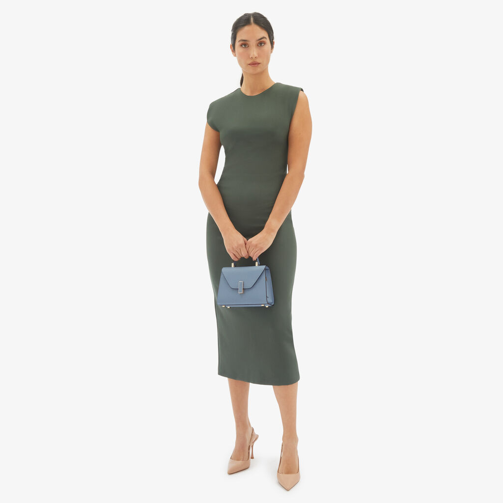 Valextra Borsa da Donna di Lusso in Pelle Azzurra rigida | Valextra Iside Spedizione gratuita