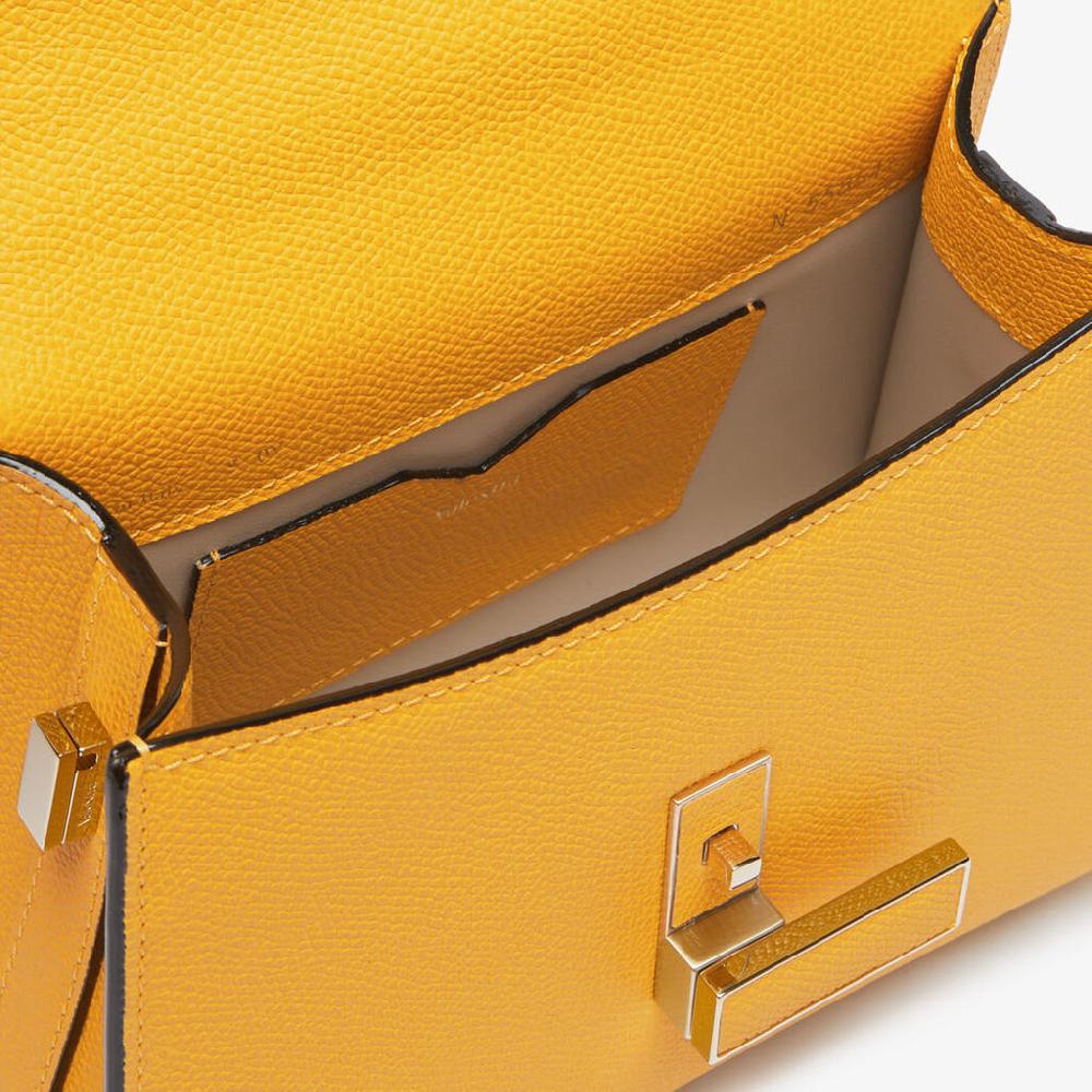 Valextra Borsa a tracolla da Donna in Pelle Gialla | Valextra Iside Sconto di tempo limitato