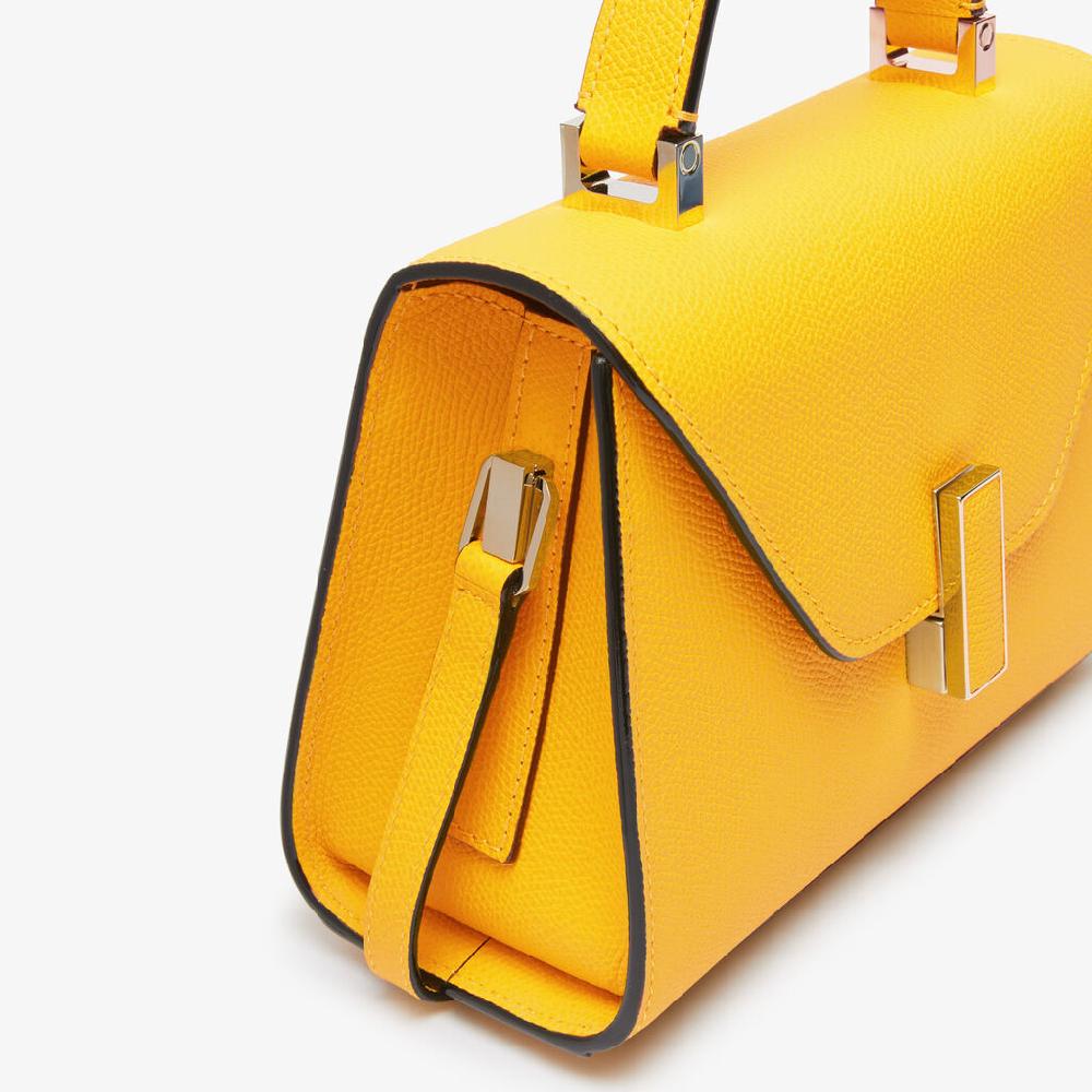 Valextra Borsa a tracolla da Donna in Pelle Gialla | Valextra Iside Sconto di tempo limitato
