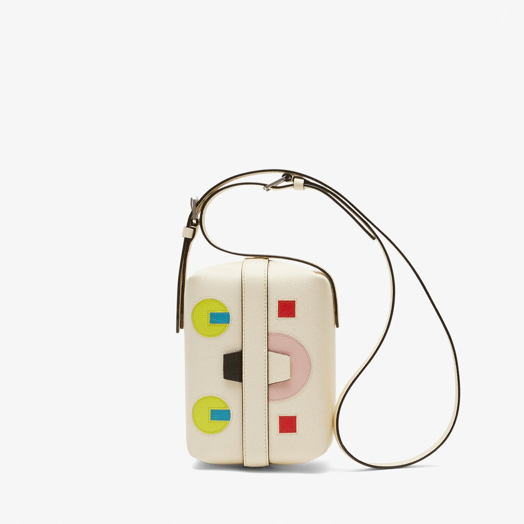 Valextra Borsa a tracolla Mini in Pelle Bianco Perla | Valextra Tric Trac Negozio online di fabbrica