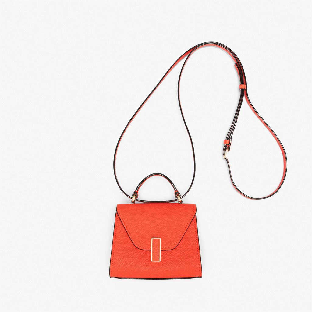 Valextra Borsa cintura piccola in Pelle Rosso Papavero | Valextra Iside Comprare a buon mercato