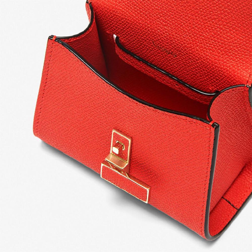Valextra Borsa cintura piccola in Pelle Rosso Papavero | Valextra Iside Comprare a buon mercato