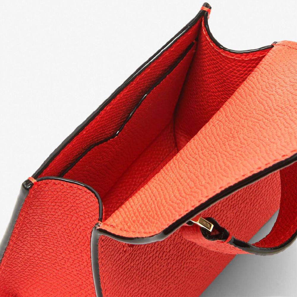 Valextra Borsa cintura piccola in Pelle Rosso Papavero | Valextra Iside Comprare a buon mercato