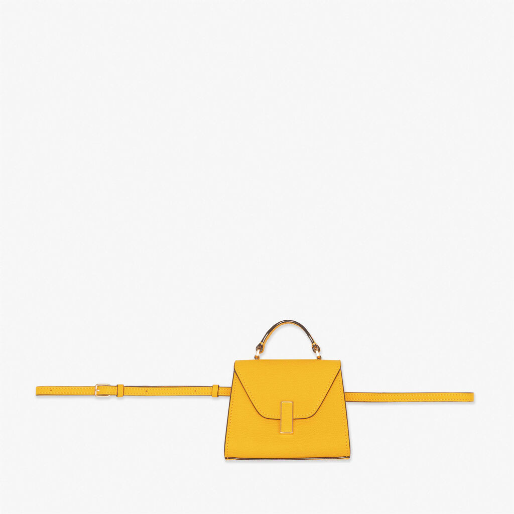 Valextra Borsa cintura piccola in Pelle Gialla con tracolla | Valextra Iside Grande vendita