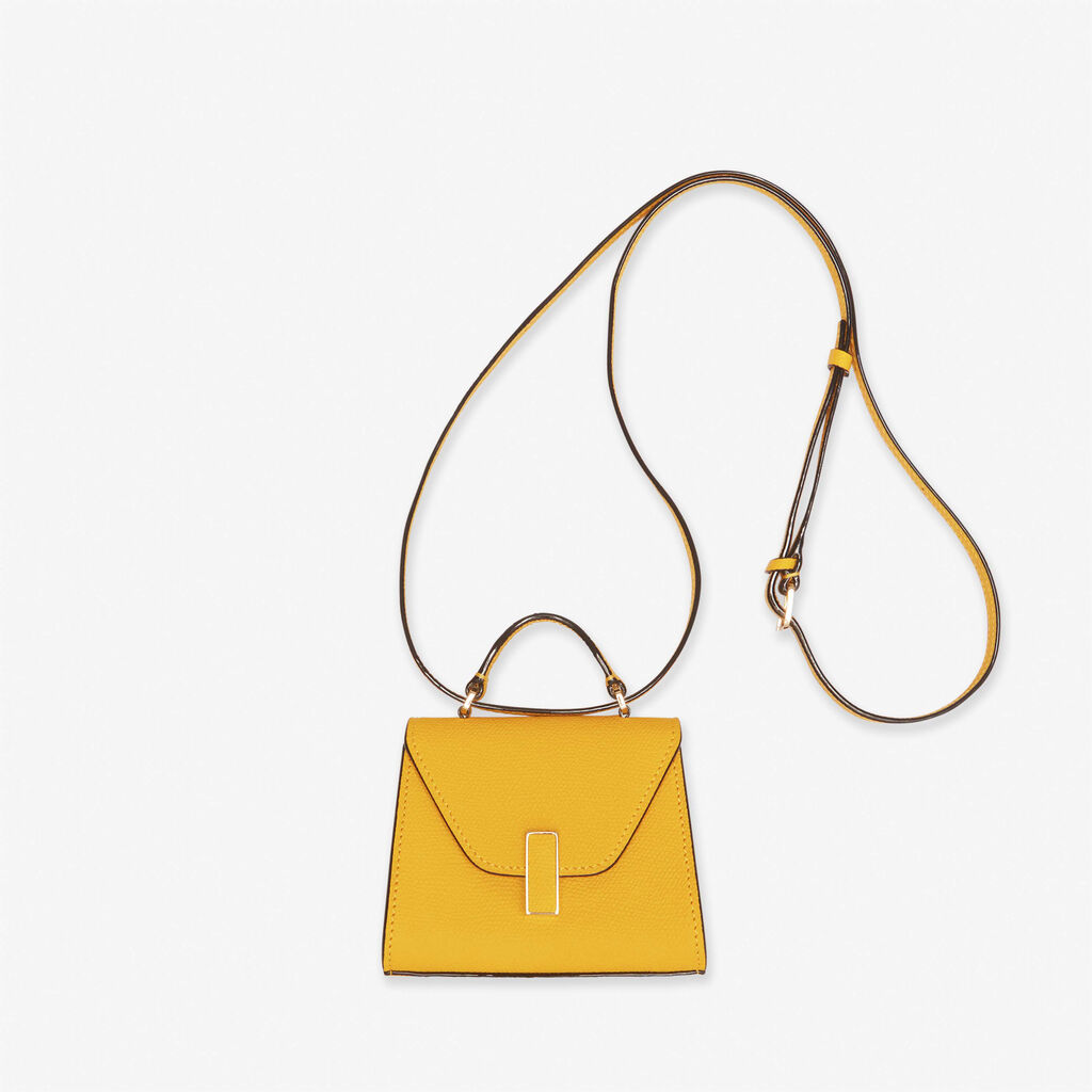 Valextra Borsa cintura piccola in Pelle Gialla con tracolla | Valextra Iside Grande vendita