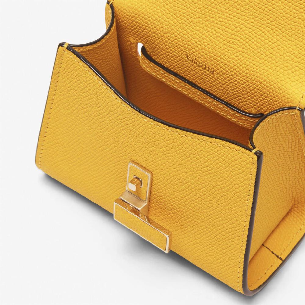 Valextra Borsa cintura piccola in Pelle Gialla con tracolla | Valextra Iside Grande vendita