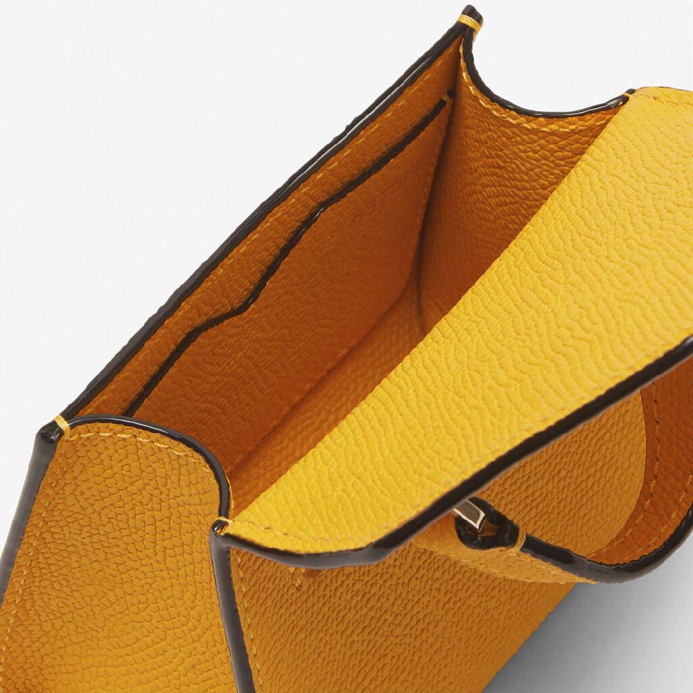 Valextra Borsa cintura piccola in Pelle Gialla con tracolla | Valextra Iside Grande vendita