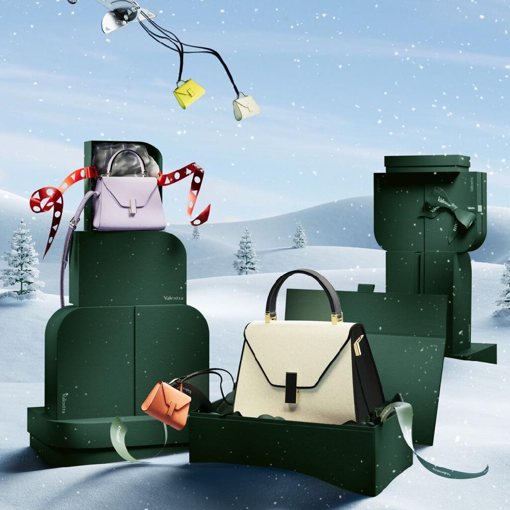 Valextra Borsetta a mano elegante in Pelle Bianca | Valextra Iside Flash Sale