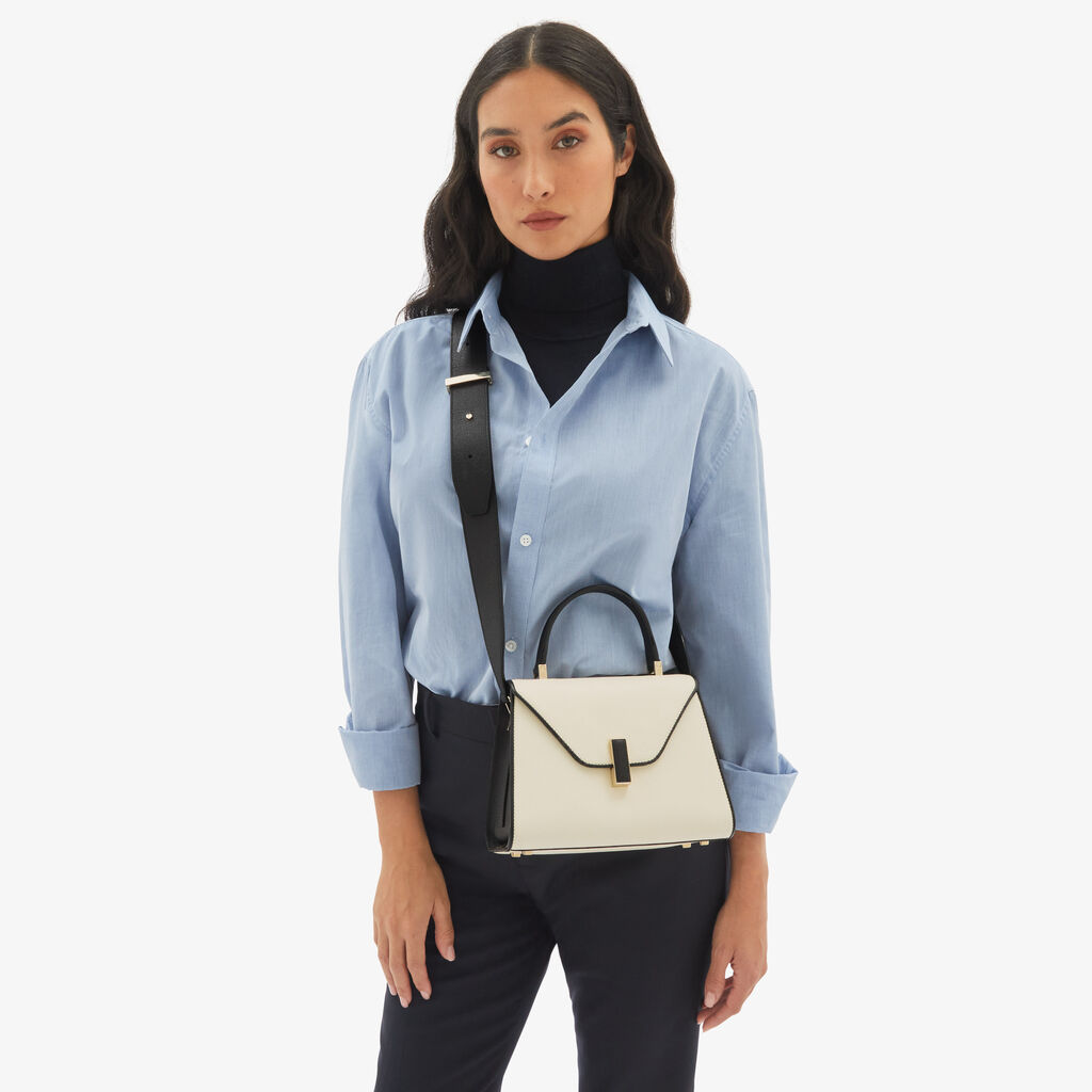 Valextra Borsetta a mano elegante in Pelle Bianca | Valextra Iside Flash Sale