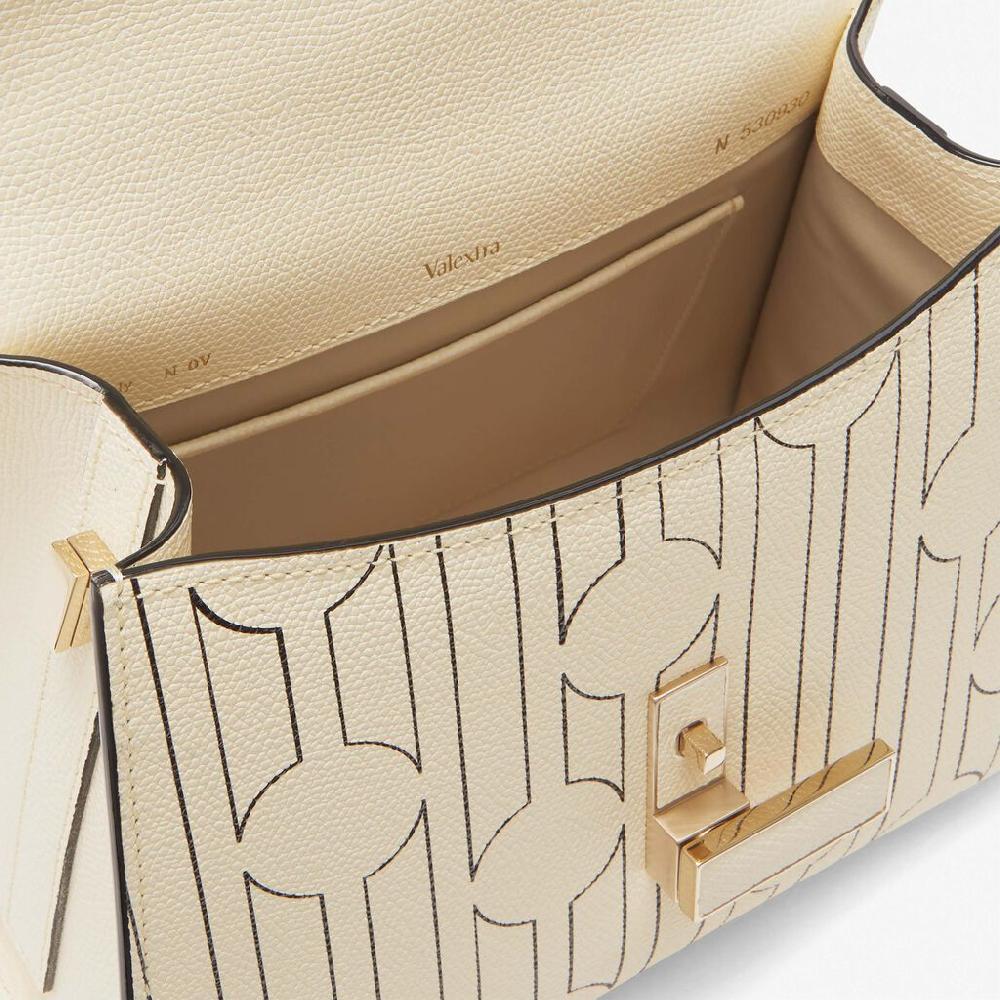Valextra Borsa a mano Mini da Donna Bianca e Nera | Valextra Iside Shopping online