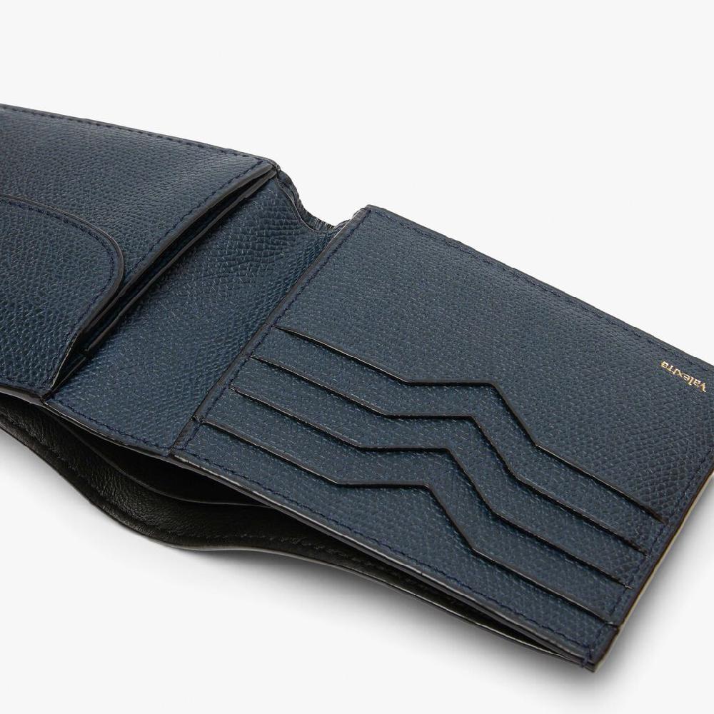 Valextra Portafoglio con portatessere in Pelle Blu | Valextra Offerta natalizia