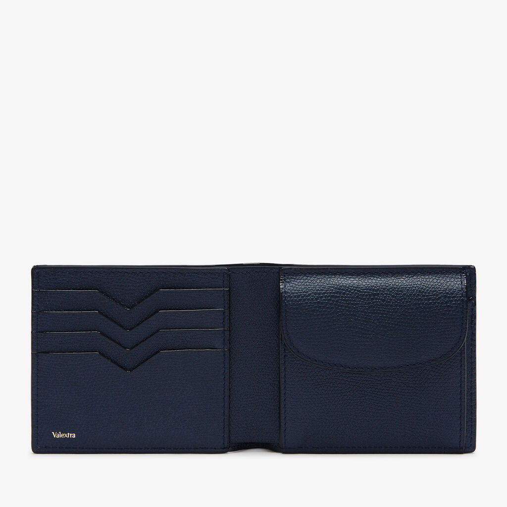 Valextra Portafoglio con portatessere in Pelle Blu | Valextra Offerta natalizia