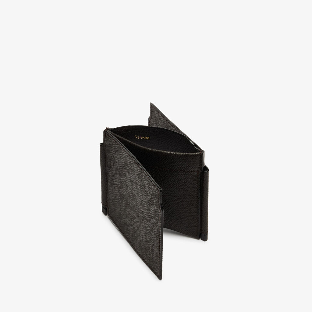 Valextra Portafoglio con fermasoldi trifold in Pelle Marrone | Valextra Offerta Giorno del Papà