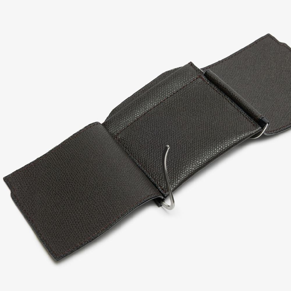 Valextra Portafoglio con fermasoldi trifold in Pelle Marrone | Valextra Offerta Giorno del Papà