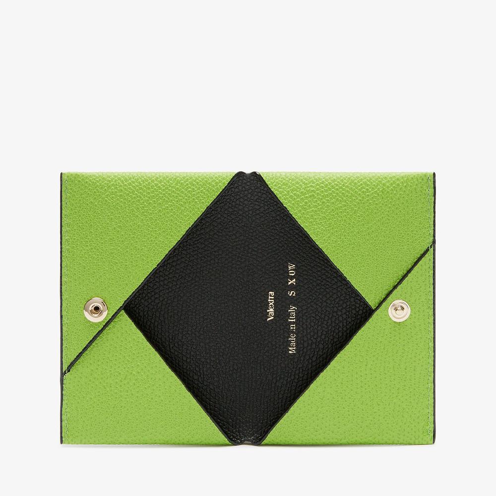 Valextra Porta carte piccolo da Donna di Lusso in Pelle Verde | Valextra Vendita calda