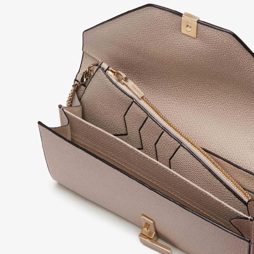 Valextra Portafoglio grande da Donna in Pelle Rosa Nude | Valextra Iside Offerta temporanea