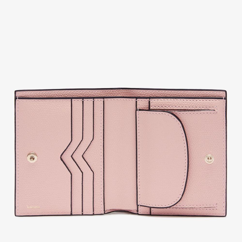 Valextra Portafoglio piccolo da Donna di Lusso in Pelle Rosa | Valextra Comprane uno, ottenene uno gratis