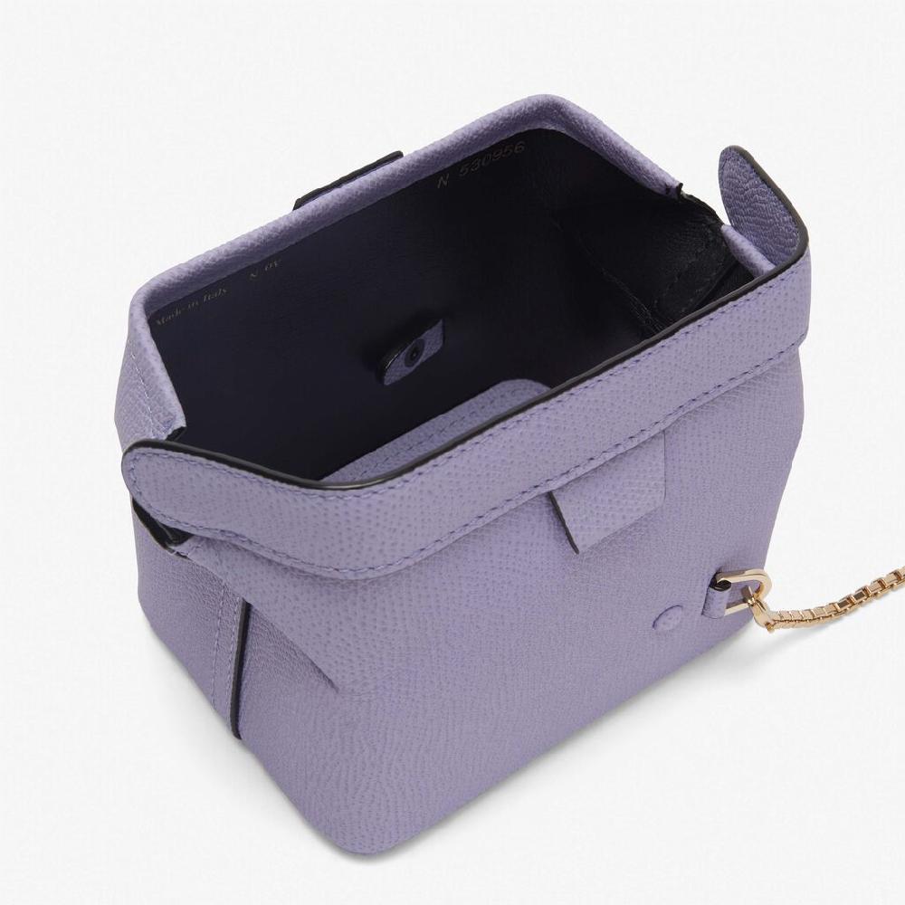 Valextra Borsa a tracolla Nano in Pelle Lilla | Valextra Tric Trac Sconti VIP