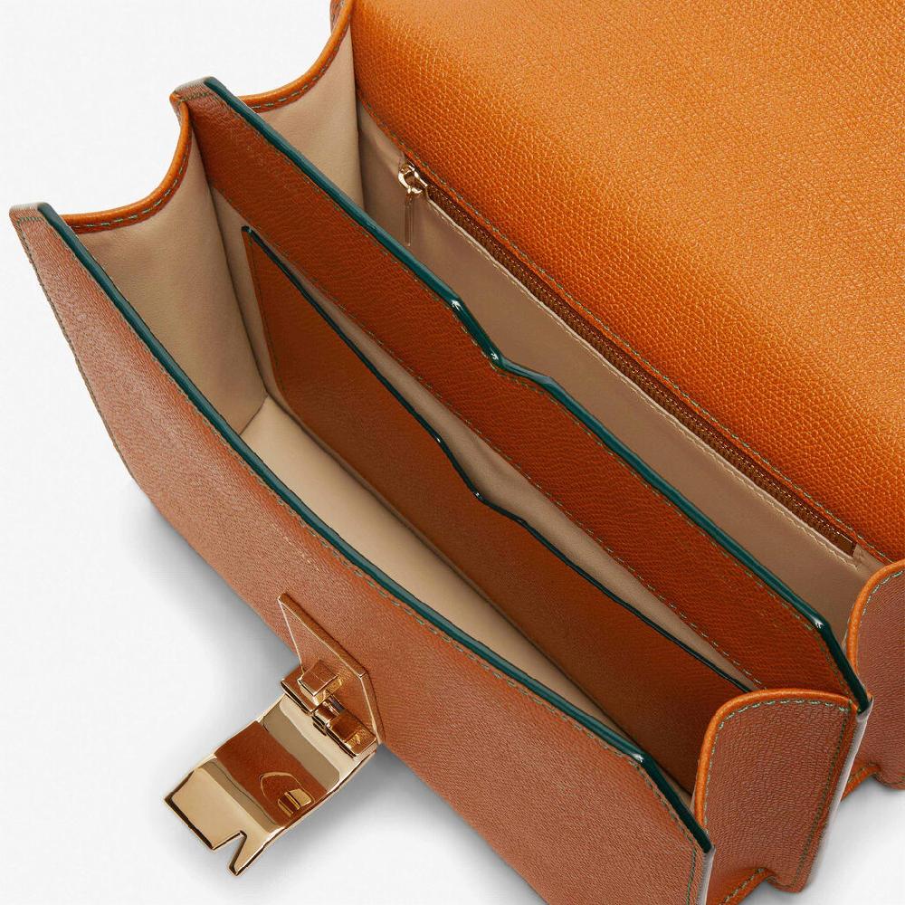 Valextra Borsa a tracolla con scomparti in Pelle Marrone | Valextra NoLo Prezzo basso